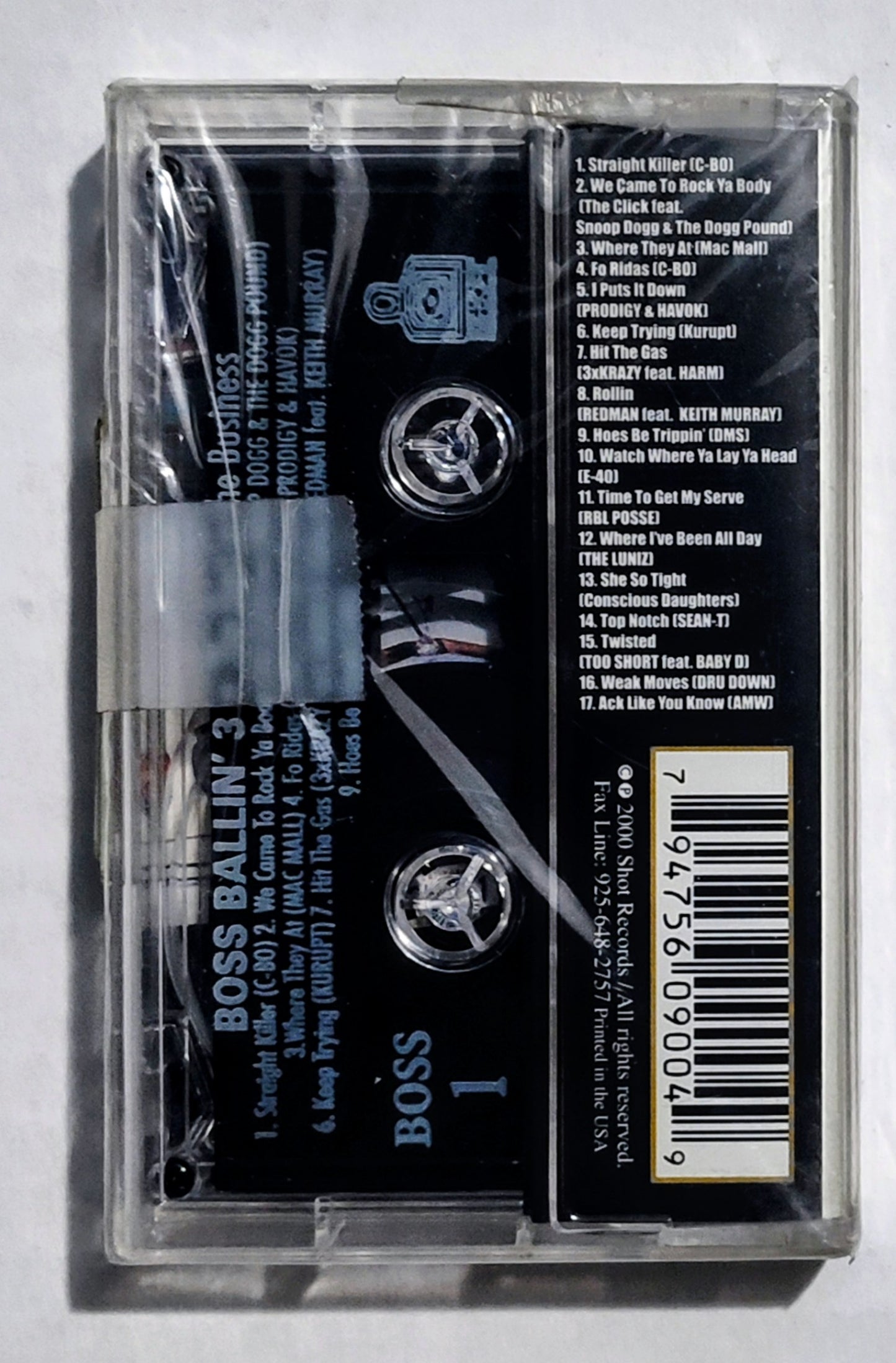 Various Artists - "Boss Ballin' 3: The Best In The Business (Greatest Hits)" - CASSETTE TAPE M/M (Sealed; security device taped to side)