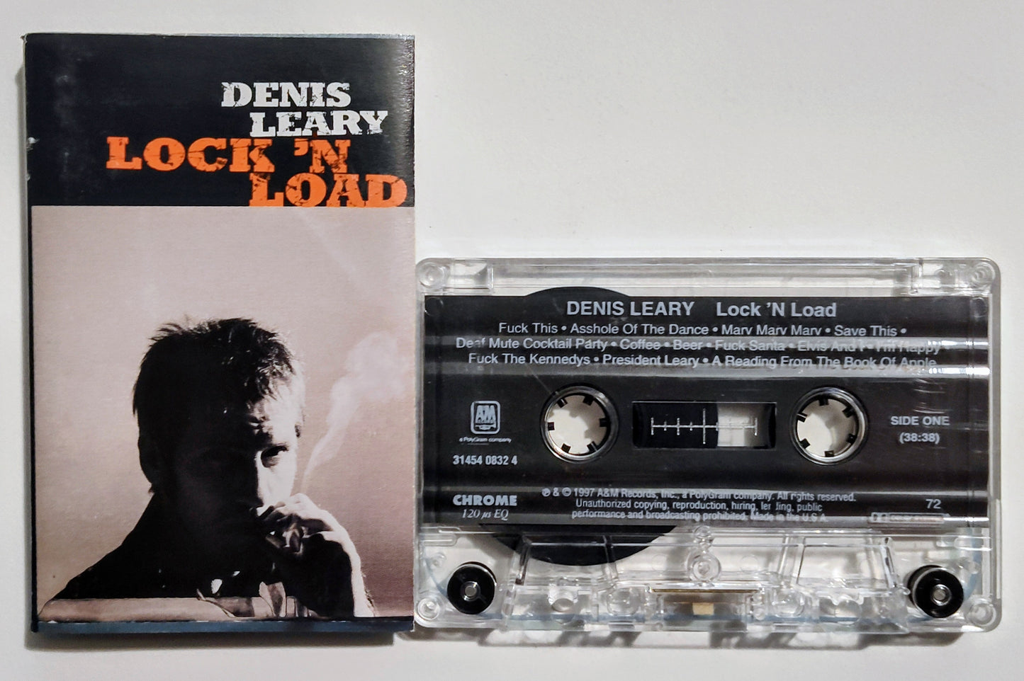 Dennis Leary - "Lock 'N Load" - CASSETTE TAPE (Chrome; DOLBY) VG/VG