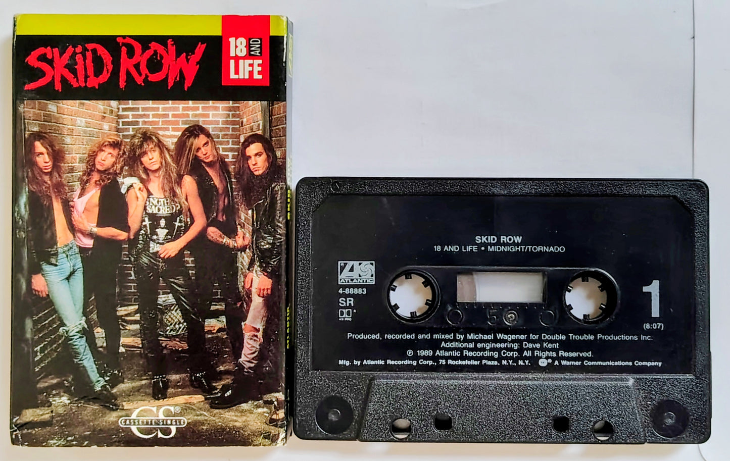 Skid Row - “18 And Life” - CASSETTE TAPE (Single) G+/VG+