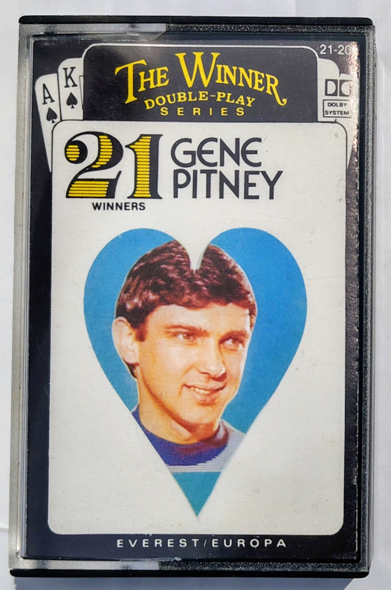 Gene Pitney - “21 Winners Compilation” - CASSETTE TAPE VG+/VG+