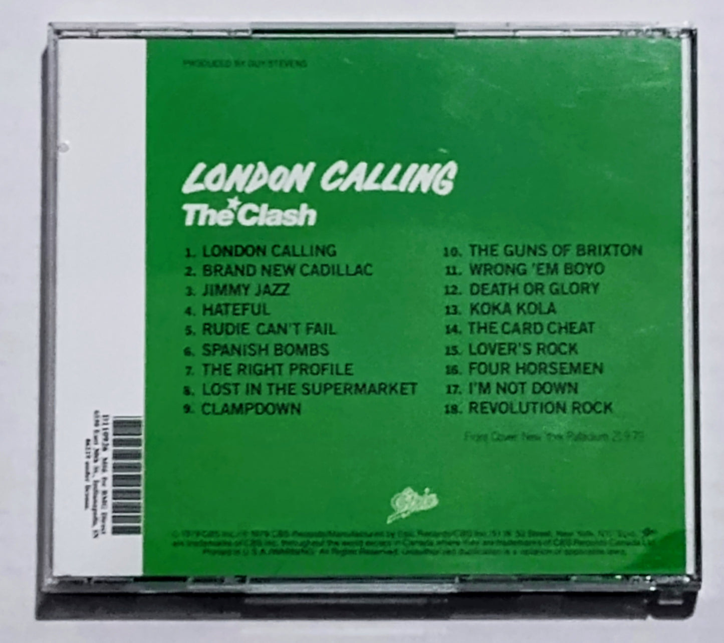 Clash, The - “London Calling” - COMPACT DISC VG+/VG+