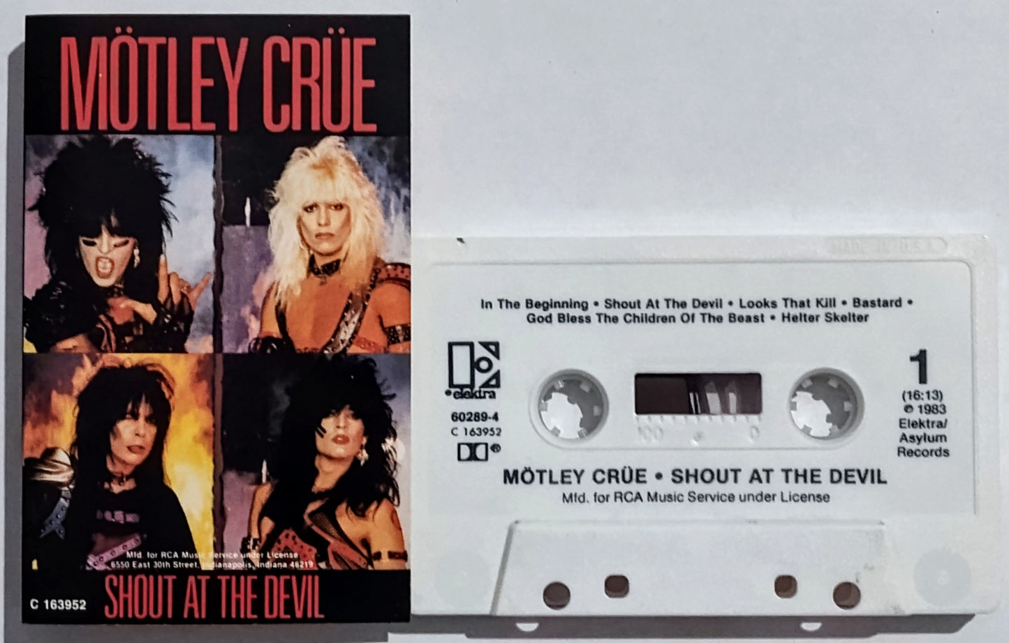 Mötley Crüe - "Shout At The Devil" - CASSETTE TAPE VG+/VG+