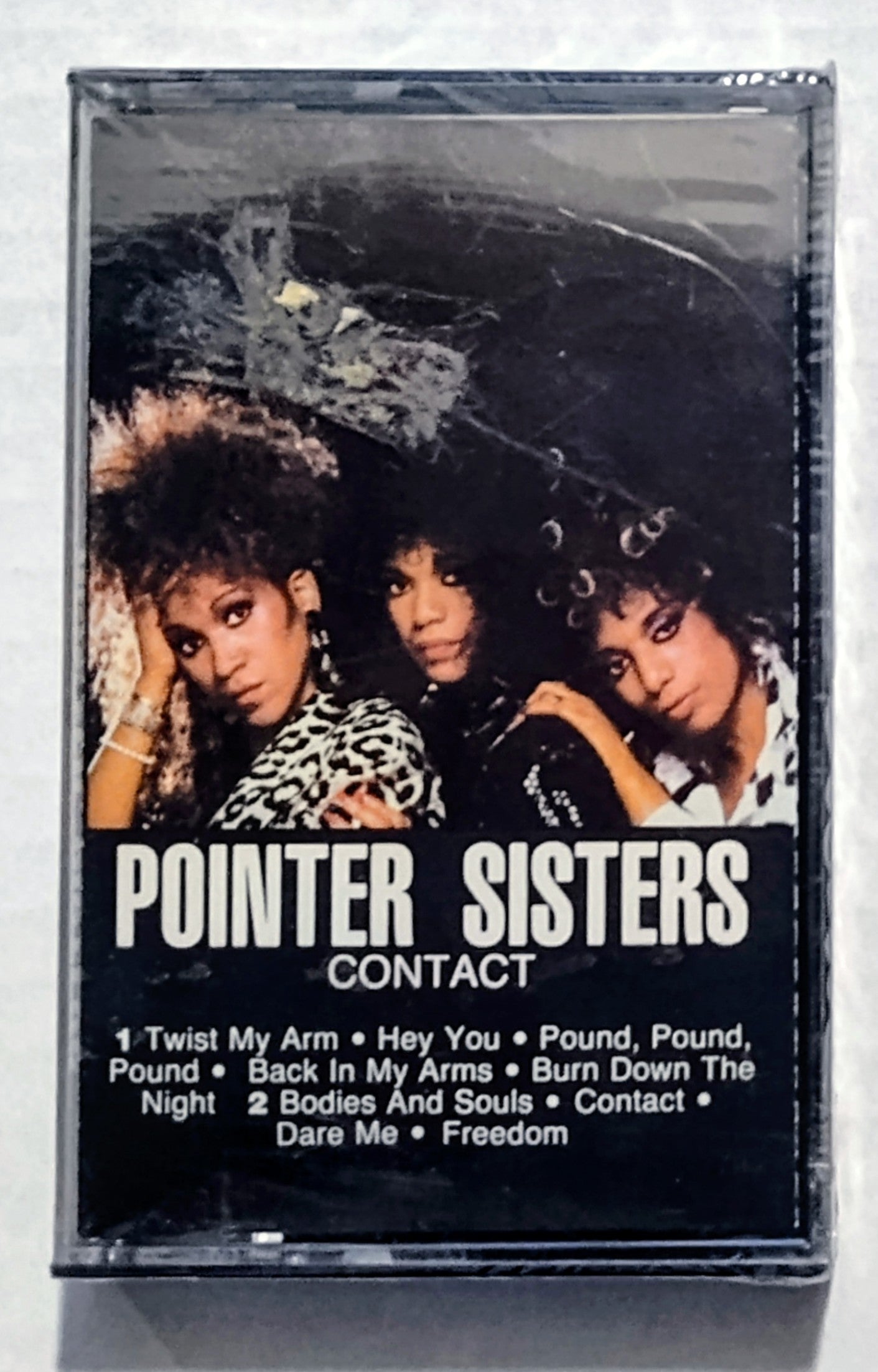 Pointer Sisters - “Contact” - CASSETTE TAPE M/M (Sealed; some price tag residue on cellophane)