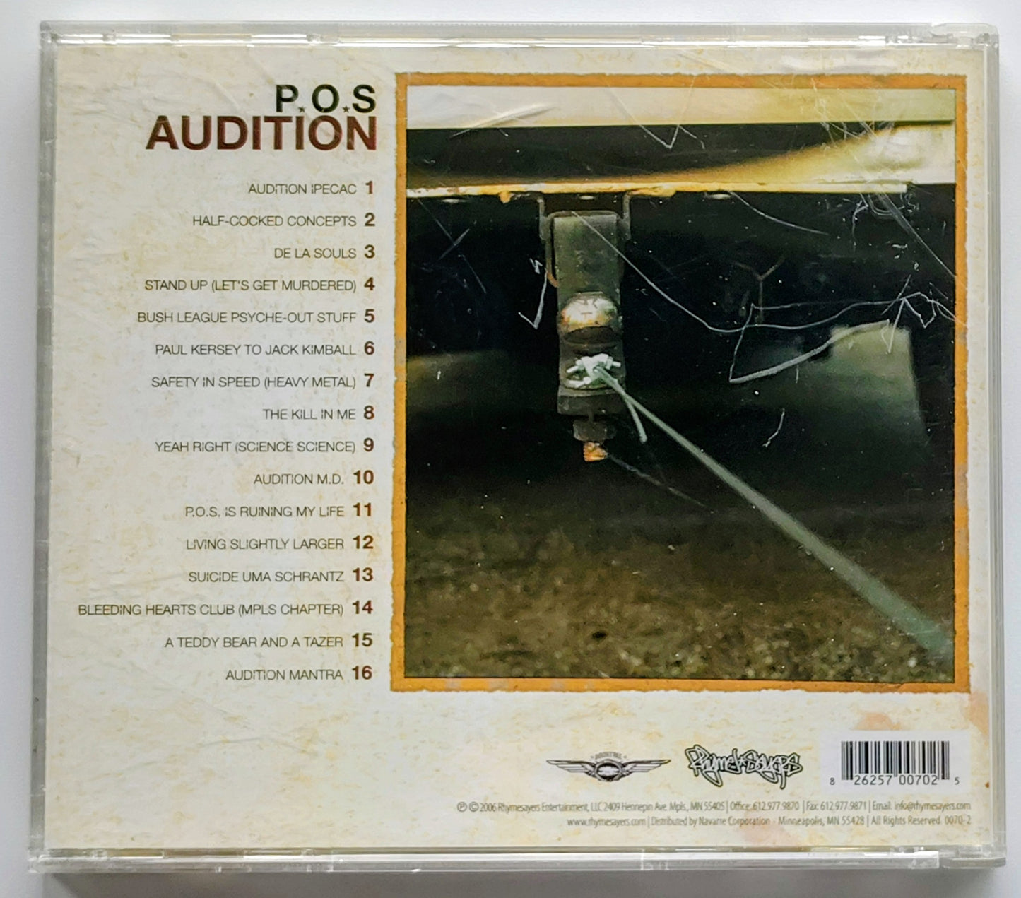 P.O.S. - “Audition” - INDIE COMPACT DISC VG+/VG