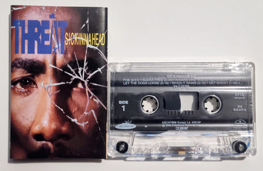 Threat - "Sickinahead" - CASSETTE TAPE (DOLBY HX PRO) VG+/VG