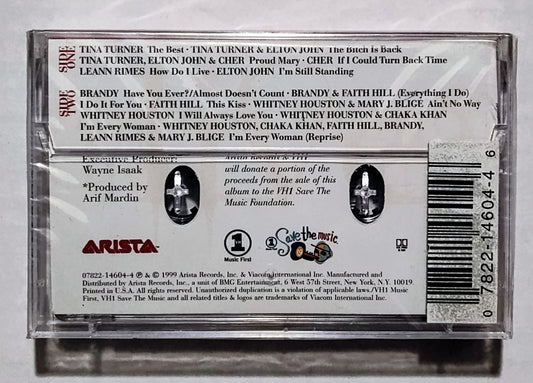 Various Artists (Brandy, Cher, Tina, Whitmey) - “Divas Live/99” - CASSETTE TAPE NM/M (Sealed with hype sticker; tiny crack in upper right of cover)