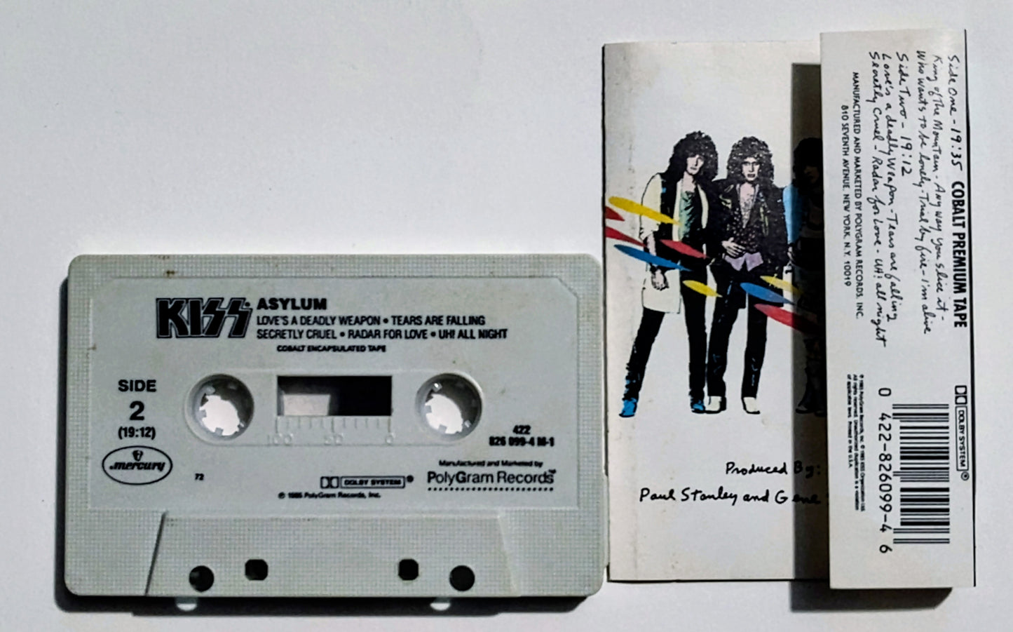 Kiss - "Asylum" - CASSETTE TAPE (Cobalt; DOLBY) VG/VG