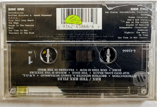 RBX - “The RBX Files” - CASSETTE TAPE VG+/M (Sealed; badly cracked case; torn cellophane)