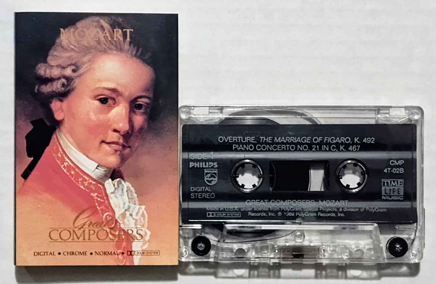 Mozart - “Great Composers Compilation” - CASSETTE TAPE (2x) VG+/VG+