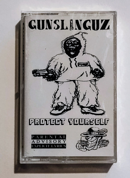 Gunslinguz - "Protect Yourself" - CASSETTE TAPE NM/M (Sealed; cracked back of case)