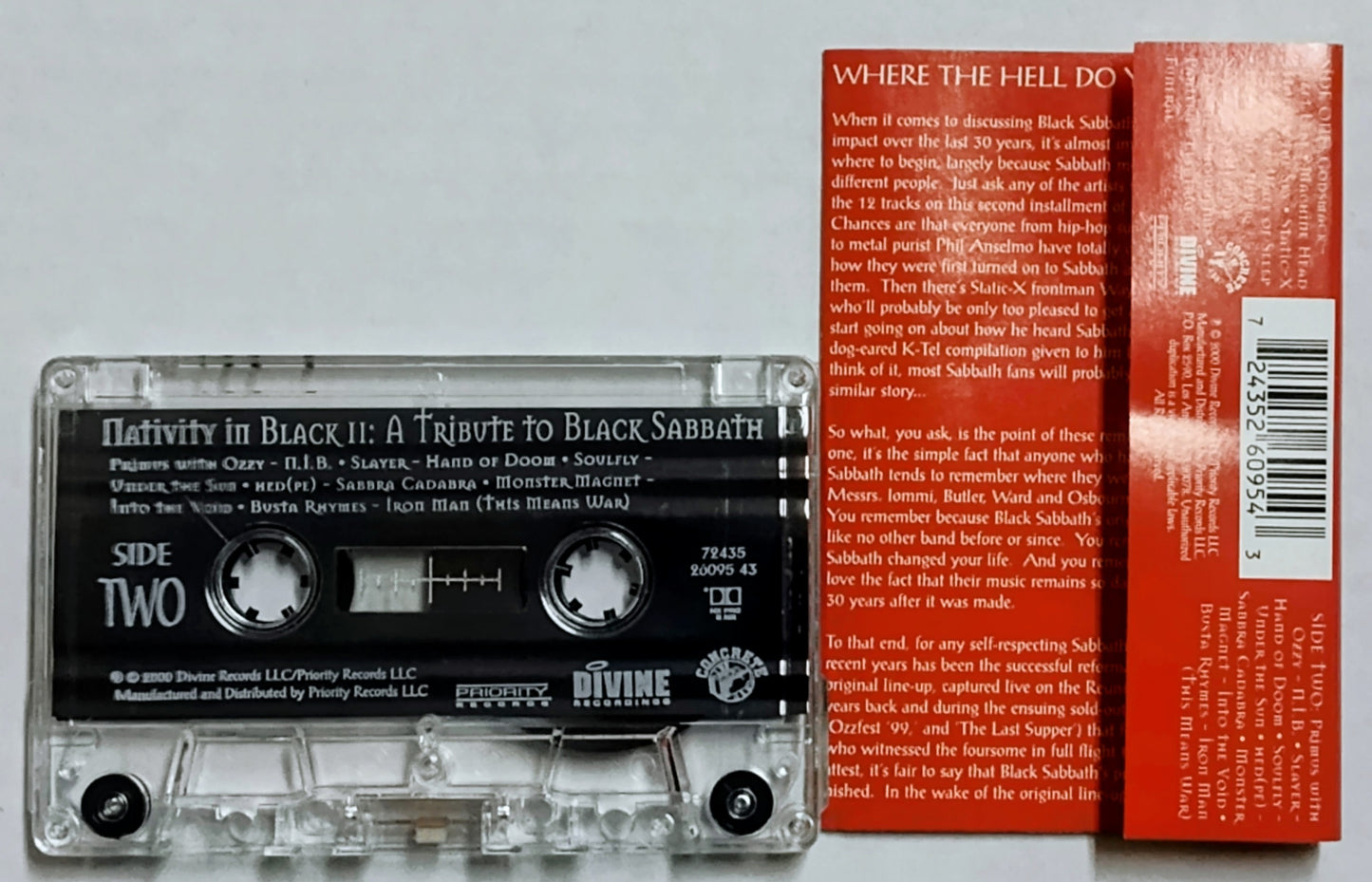 Various Artists - “Nativity In Black II” A Tribute To Black Sabbath” - CASSETTE TAPE VG+/VG+