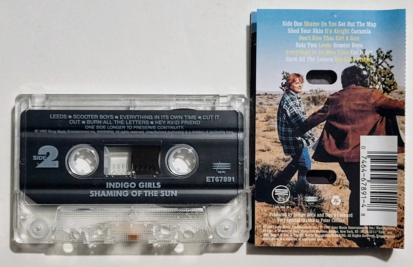 Indigo Girls - "Shaming Of The Sun" - CASSETTE TAPE VG/VG+