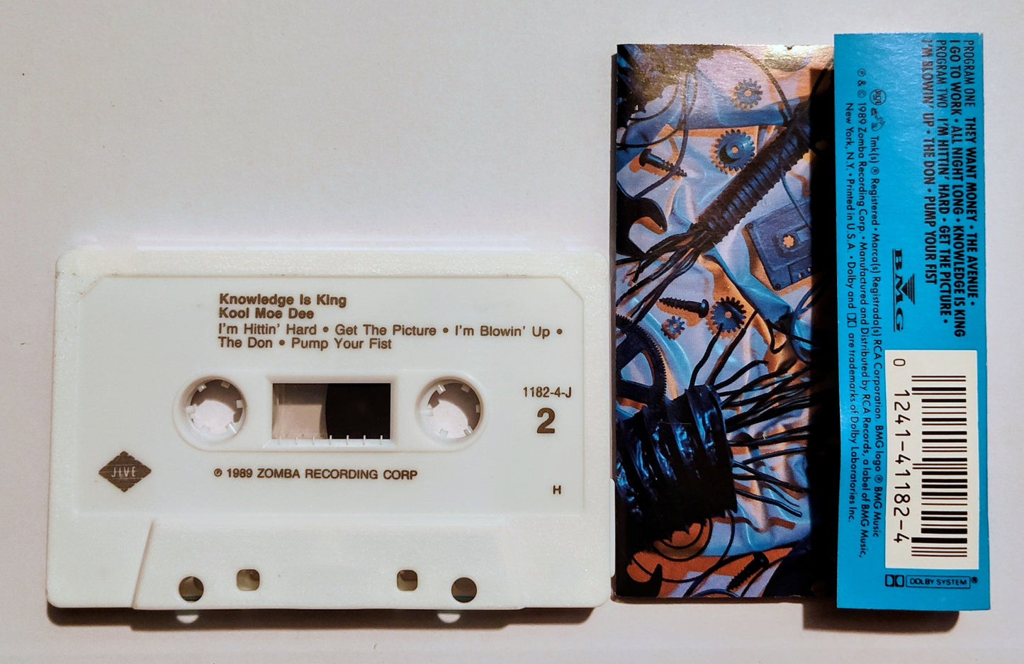 Kool Moe Dee - "Knowledge Is King" - CASSETTE TAPE VG+/VG+