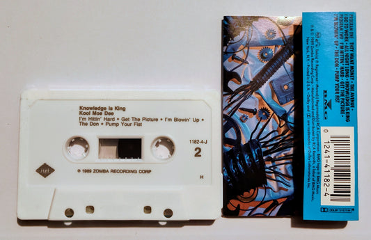 Kool Moe Dee - "Knowledge Is King" - CASSETTE TAPE VG+/VG+