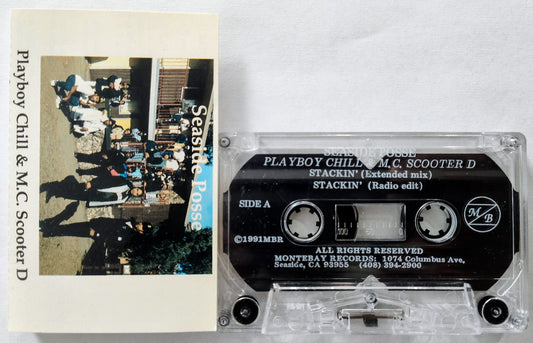 Seaside Posse, Playboy Chill & M.C. Scooter D - “Stackin’” - CASSETTE TAPE (single) VG+/VG+