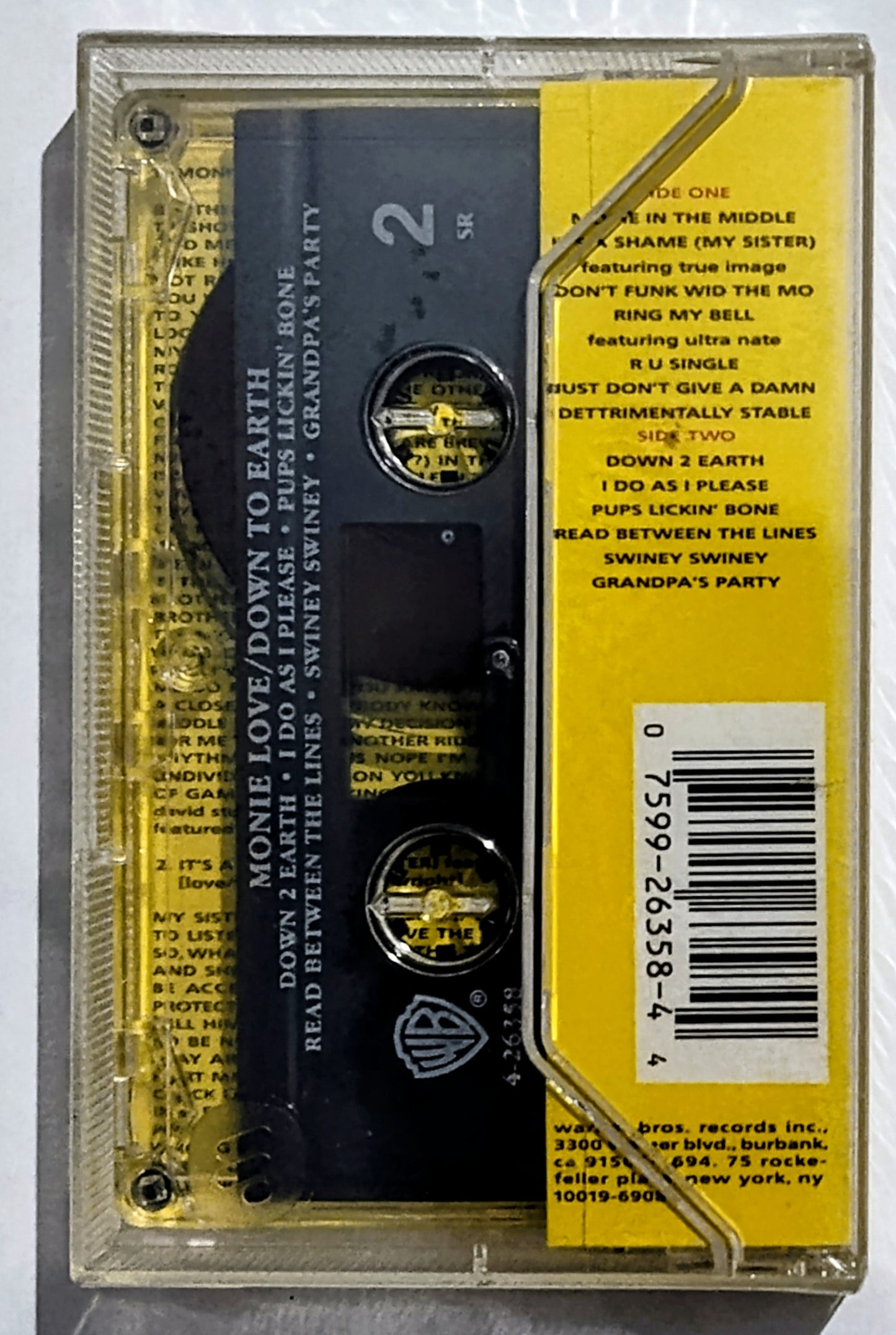 Monie Love - “Down To Earth” - CASSETTE TAPE NM/M (Sealed; Lightstruck cover)