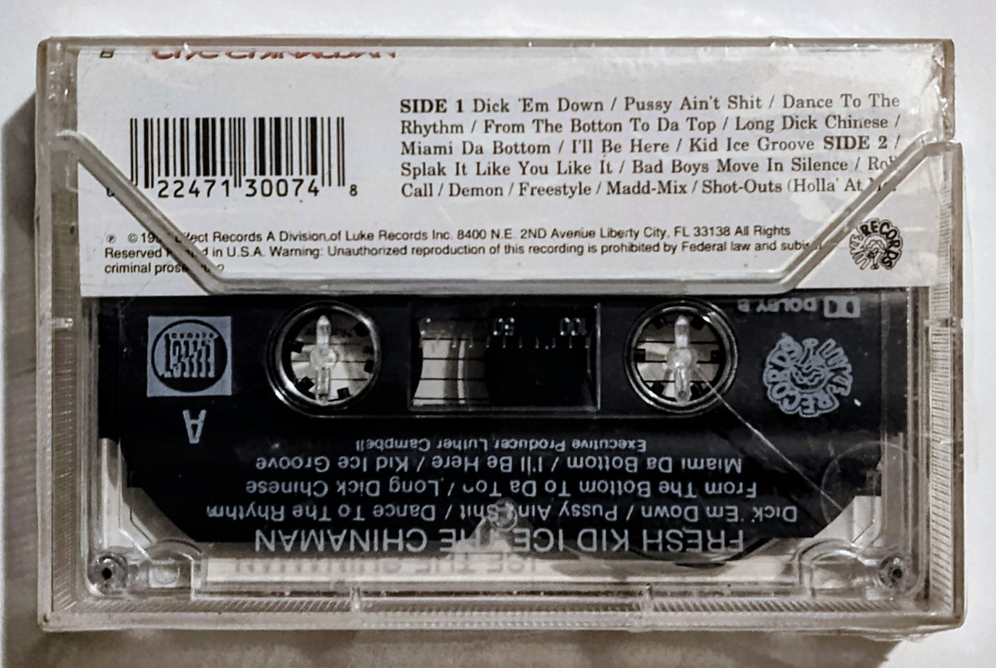 Fresh Kid Ice - "The Chinaman" - CASSETTE TAPE VG+/M (Sealed; broken seal; cracked case)