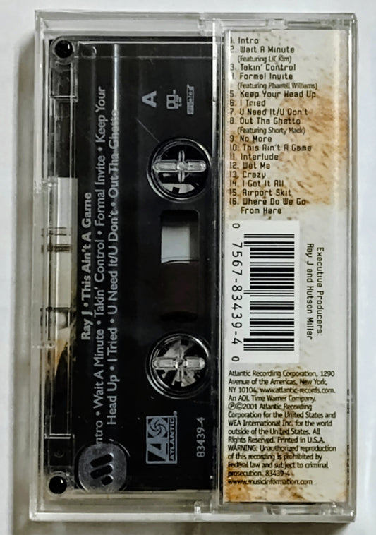 Ray J - “This Ain’t A Game” - CASSETTE TAPE NM/M (Sealed; small hole in cellophane on spine)