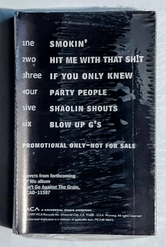 G.P. Wu - "The Next Era Of Wu (Snippets)" - CASSETTE TAPE VG+/M (Sealed; light wear to sleeve)