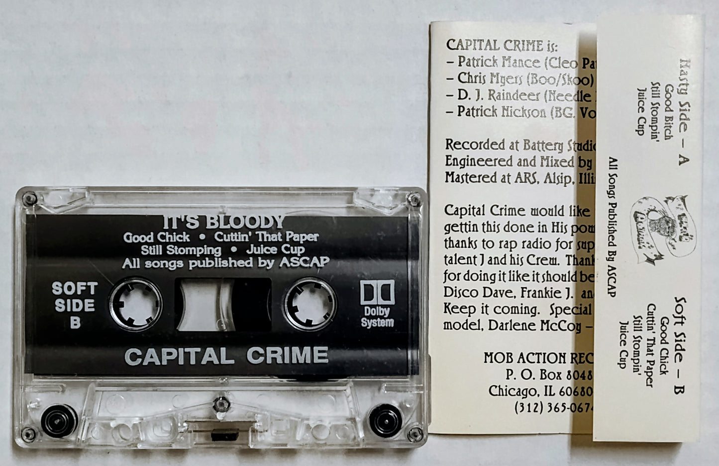 Capital Crime - “It’s Bloody” - CASSETTE TAPE NM/NM *❄️*