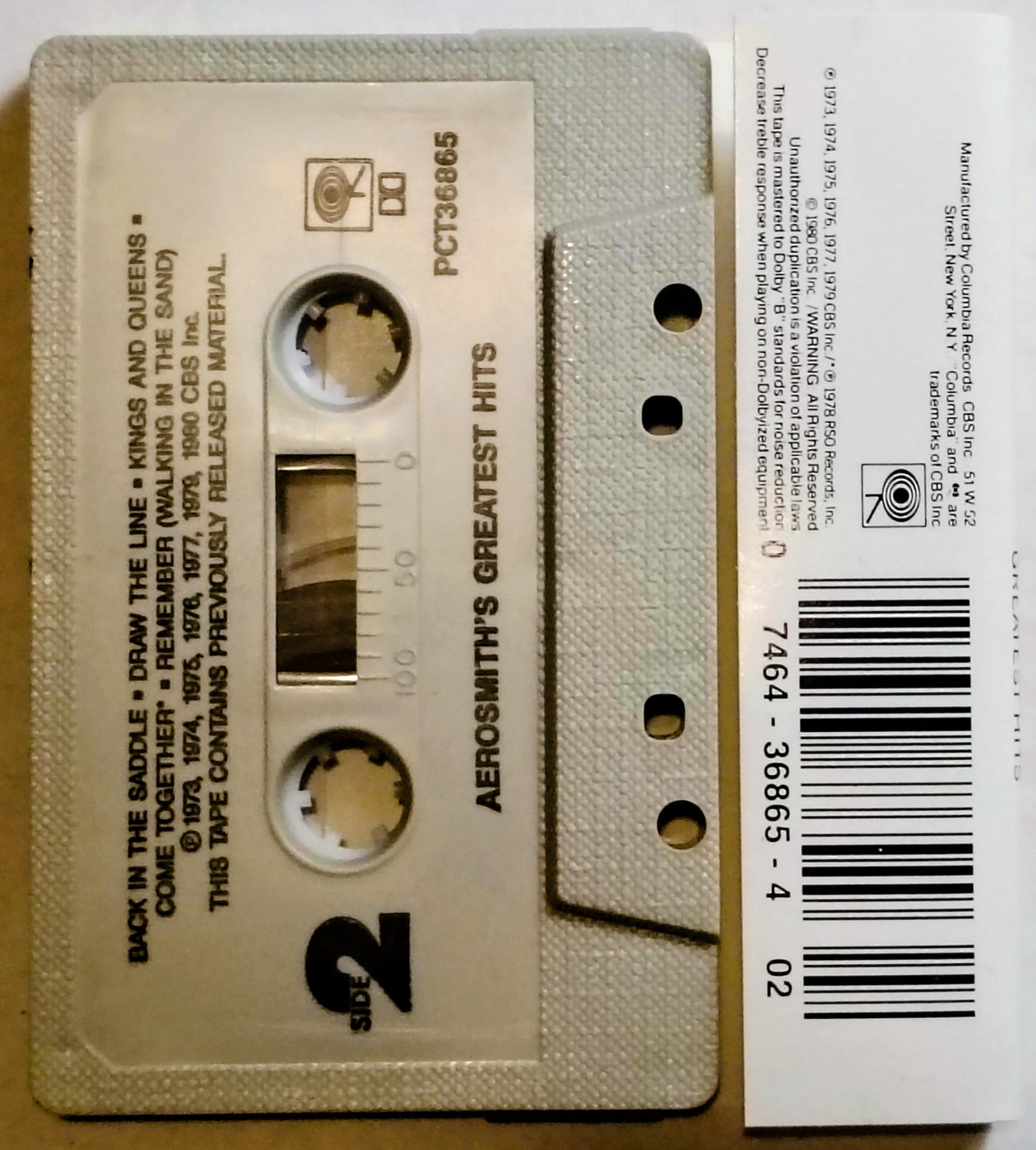 Aerosmith - “Greatest Hits” - CASSETTE TAPE VG/VG