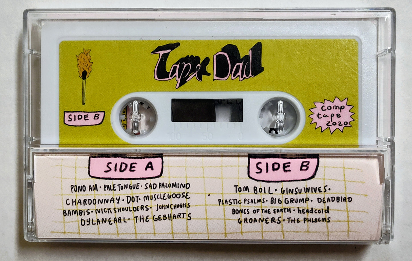 Various Artists - “Tape Dad Compilation Tape 2020” - INDIE CASSETTE TAPE M/M (With Download Code And Sticker) [Tape Dad; Personal Collection]
