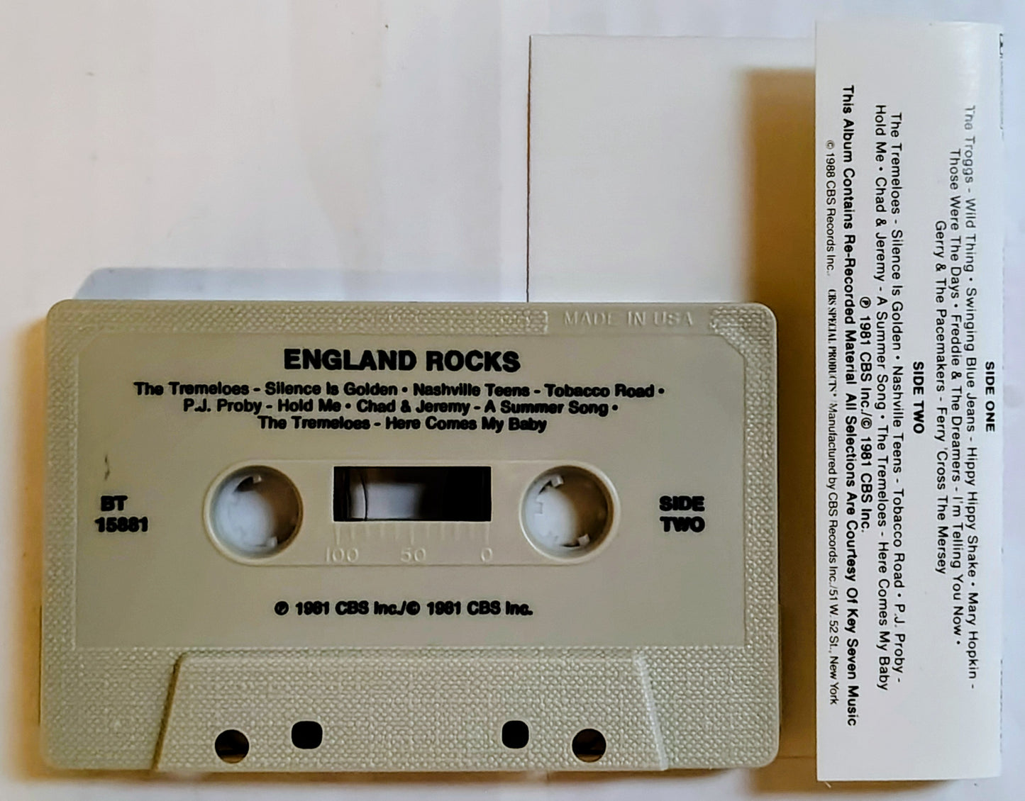 Various Artists - “England Rocks Compilation” - CASSETTE TAPE VG+/VG+