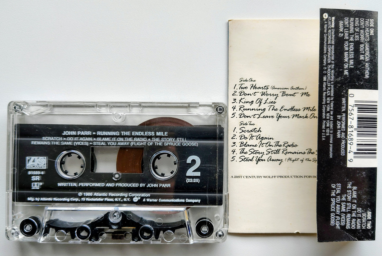 John Parr - “Running The Endless Mile” - CASSETTE TAPE VG+/VG+