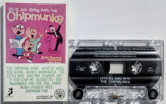 Chipmunks, The - “Let’s All Sing With The Chipmunks” - CASSETTE TAPE VG+/VG+ *⭐*