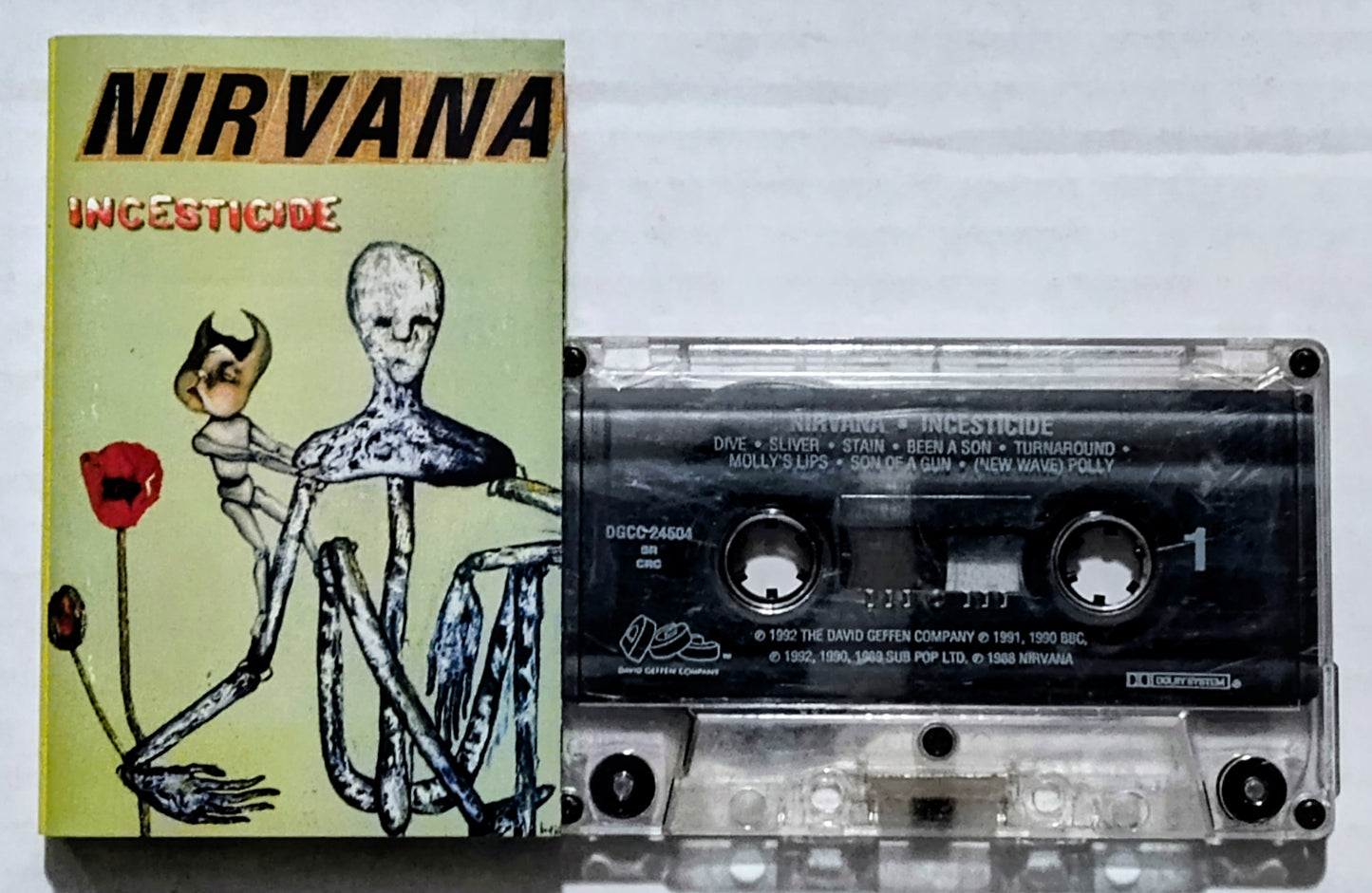 Nirvana - “Incesticide” - CASSETTE TAPE VG+/G+