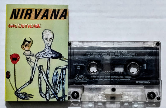 Nirvana - “Incesticide” - CASSETTE TAPE VG+/G+
