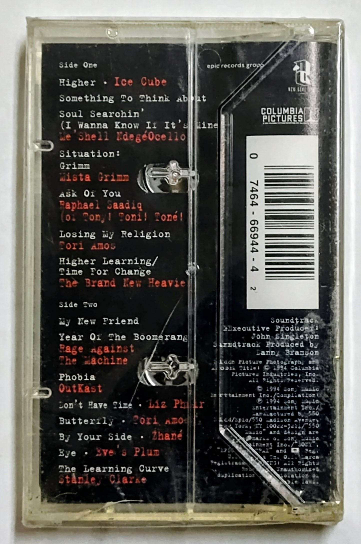 Various Artists - “Higher Learning” - CASSETTE TAPE NM/M (Sealed; Lightstruck/cracked spine and back of case)