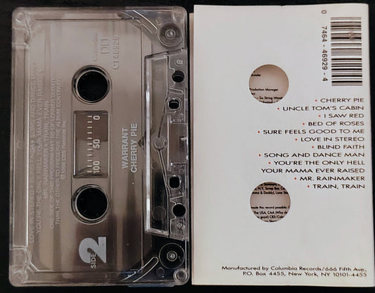 Warrant - “Cherry Pie” - CASSETTE TAPE VG+/VG+