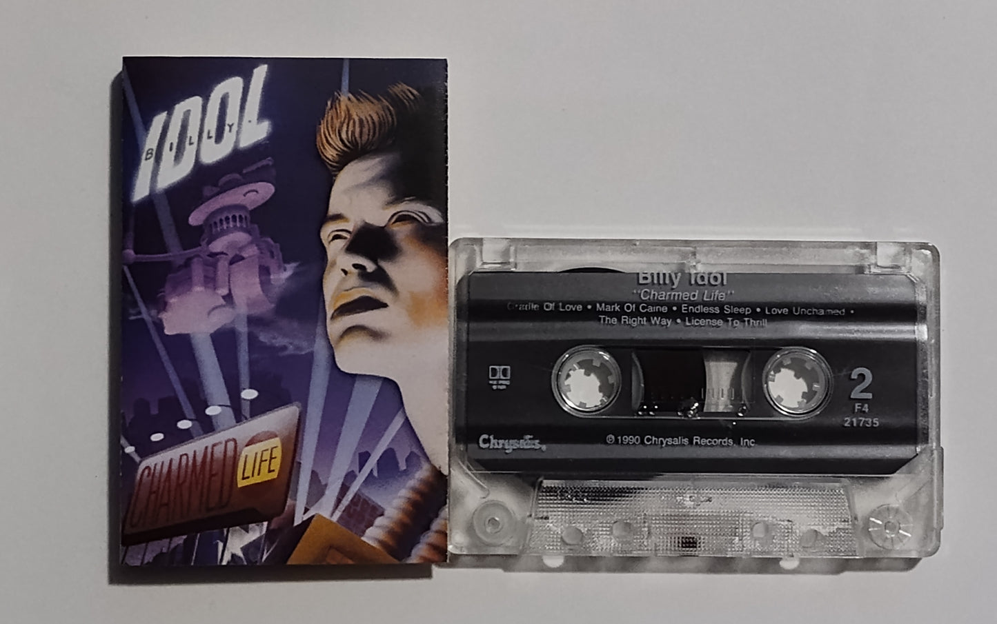 Billy Idol - "Charmed Life" - CASSETTE TAPE (DOLBY HX PRO) VG+/VG+