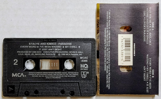 Stacye And Kimiko - “Paradise” - CASSETTE TAPE (Canada; black shell) VG+/VG+