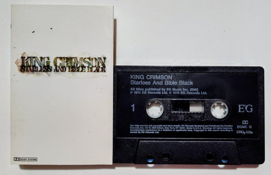 King Crimson - "Starless And Bible Black" - CASSETTE TAPE (Black shell; Chrome; DOLBY Stereo) VG+/VG+