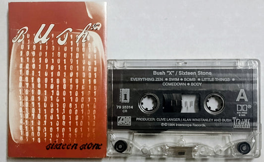 Bush (as "Bush X") - "Sixteen Stone" - CASSETTE TAPE (Canada; clear shell) G+/VG