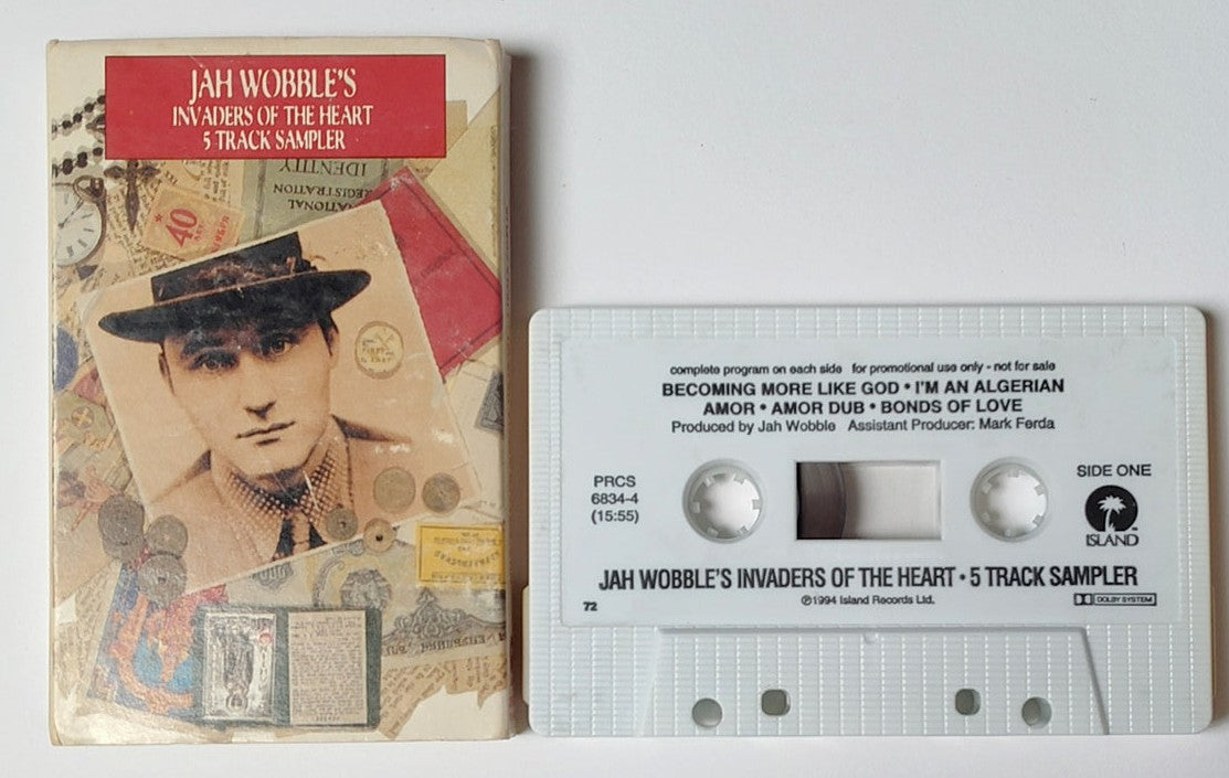 Jah Wobble's (PIL) Invaders Of The Heart - "5-track Take Me To God Sampler" - CASSETTE TAPE VG/VG