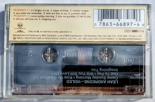 Leah Andreone - “Veiled” - CASSETTE TAPE VG+/VG+
