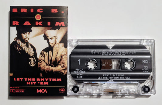 Eric B & Rakim - "Let The Rhythm Hit 'Em" - CASSETTE TAPE (DOLBY HX PRO B NR) VG+/VG+