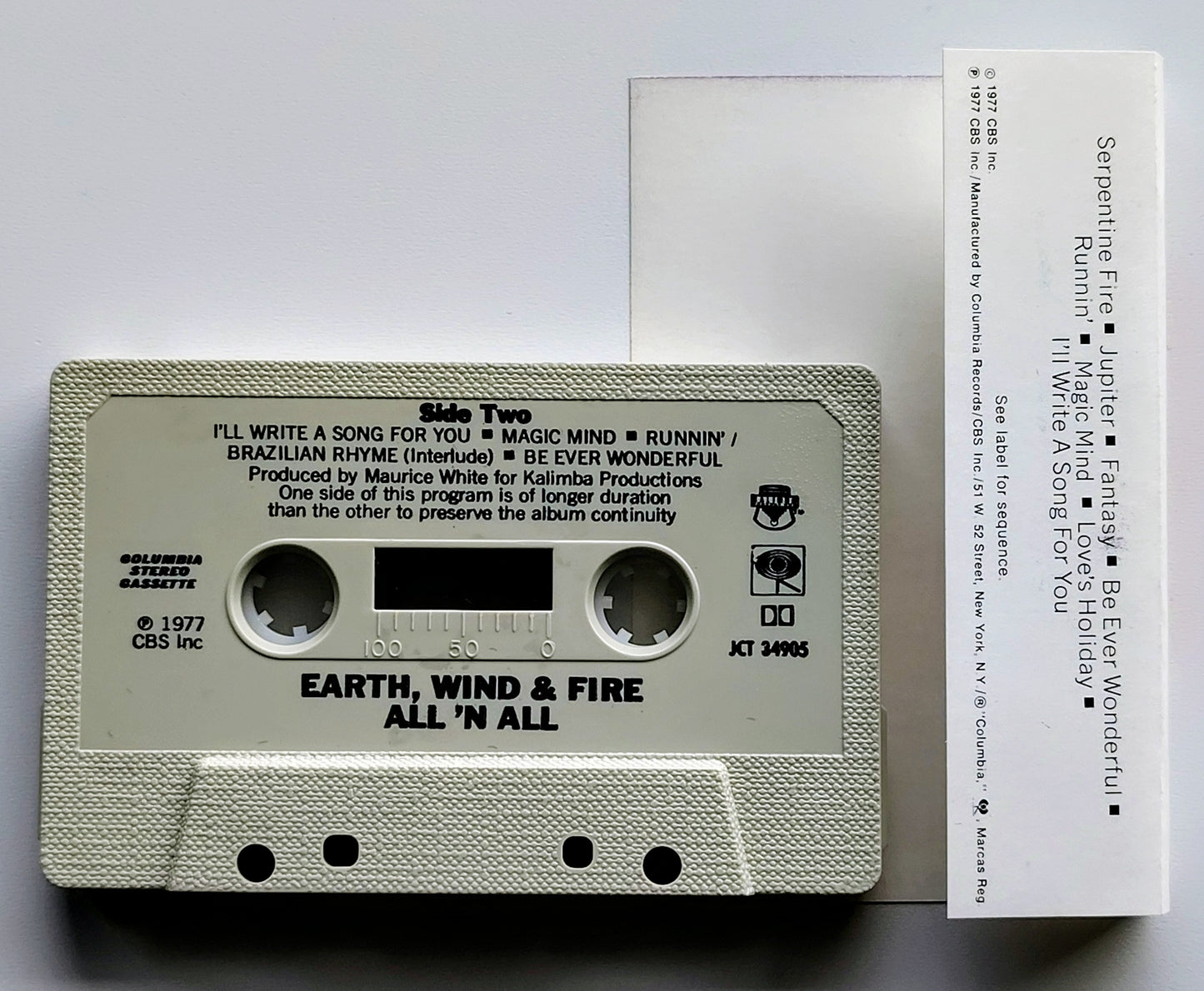 Earth, Wind & Fire - “All ‘N All” - CASSETTE TAPE VG+/VG+