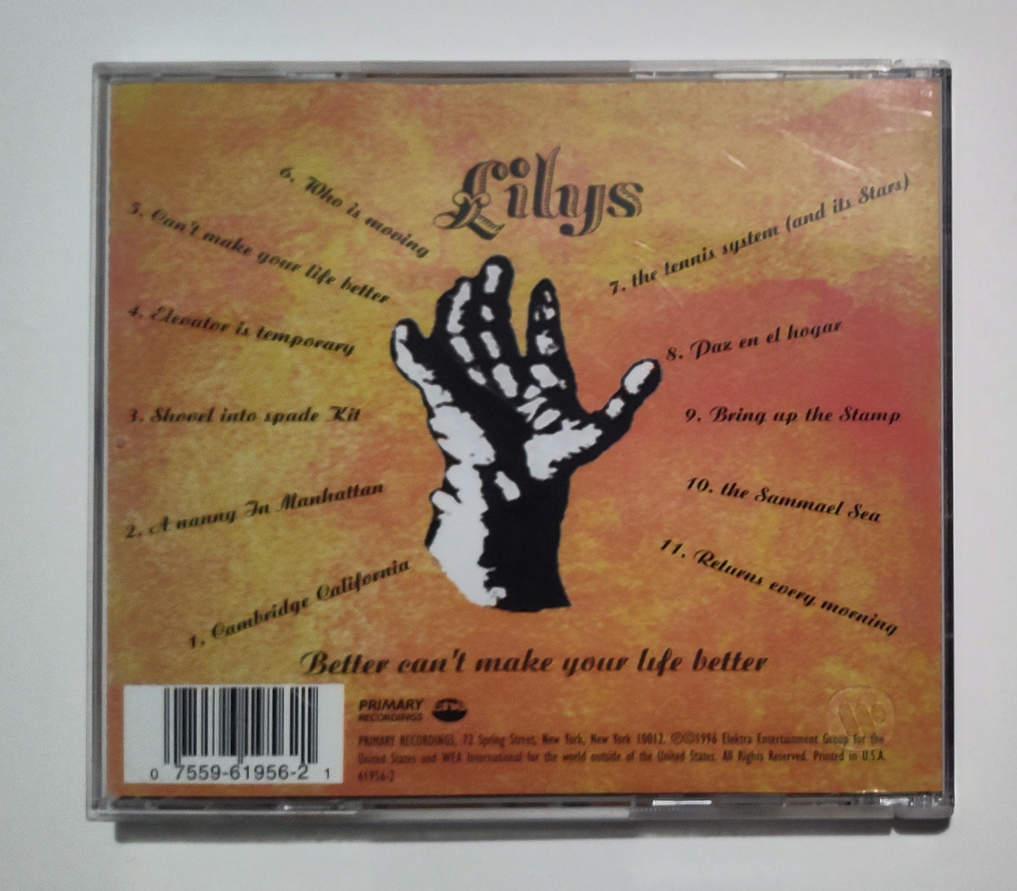 Lilys - "Better Can't Make Your Life Better" - INDIE COMPACT DISC (Promo Copy) NM/NM
