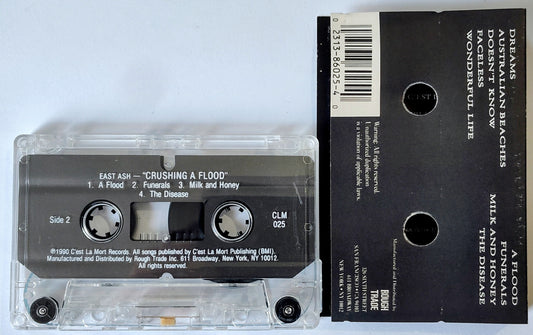 East Ash - “Crushing A Flood” - INDIE CASSETTE TAPE G+/VG+ (Hole punch in cover) *🚨*