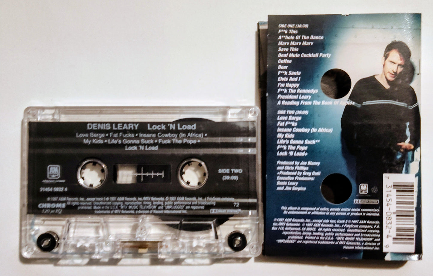 Dennis Leary - "Lock 'N Load" - CASSETTE TAPE (Chrome; DOLBY) VG/VG