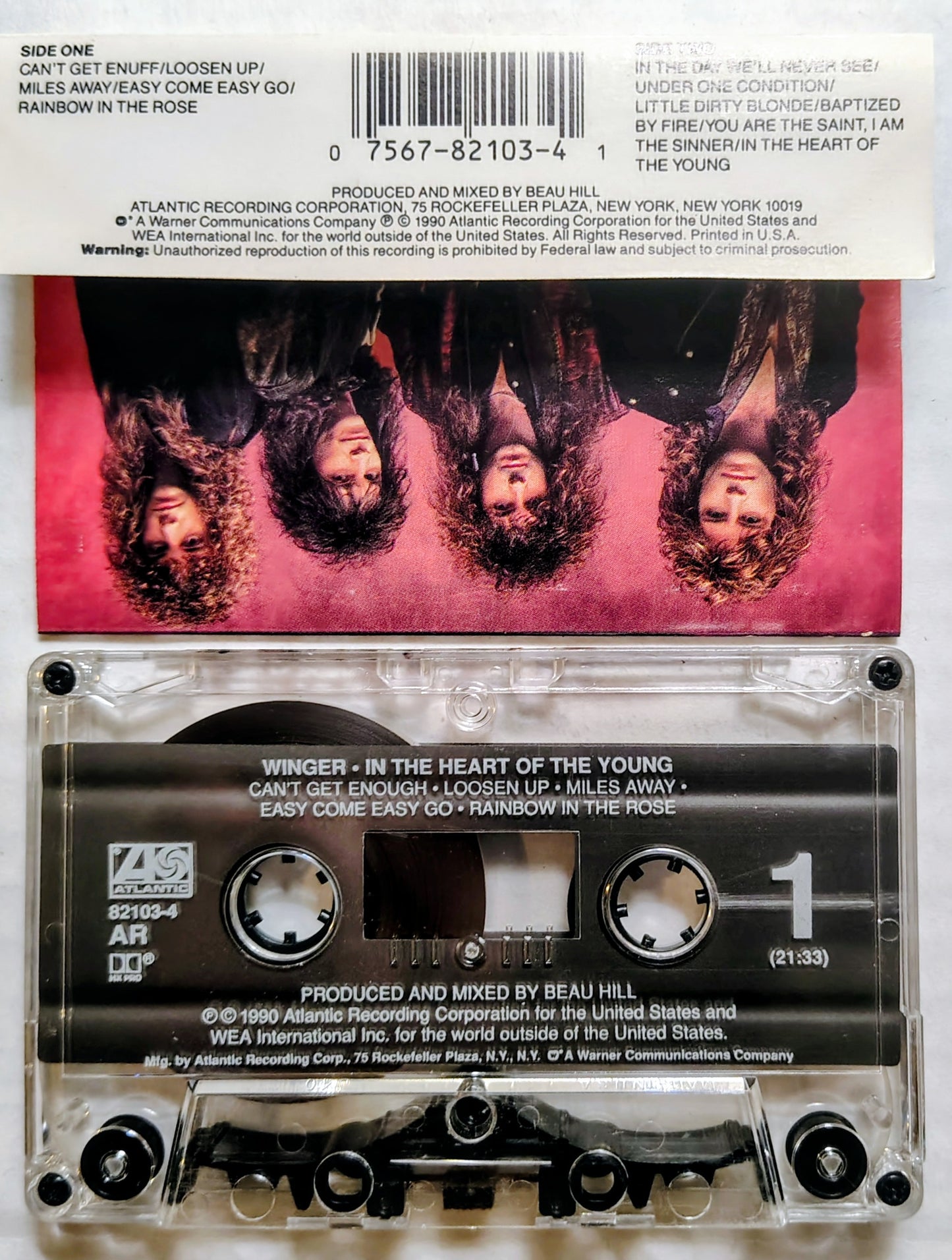 Winger - “In The Heart Of The Young” - CASSETTE TAPE VG+/VG+