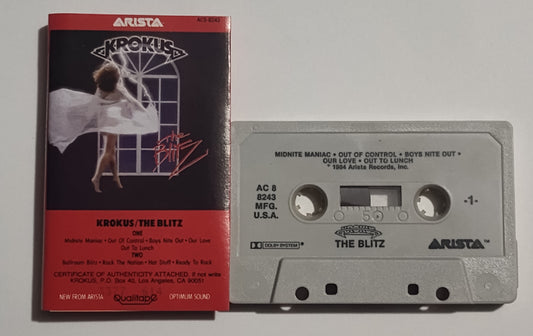 Krokus - "The Blitz " - CASSETTE TAPE (DOLBY; Original orange case) VG/VG+