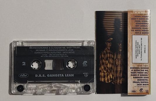 D.R.S. - "Gangsta Lean" - CASSETTE TAPE (BMG Club; DOLBY HX PRO B NR) NM/VG+