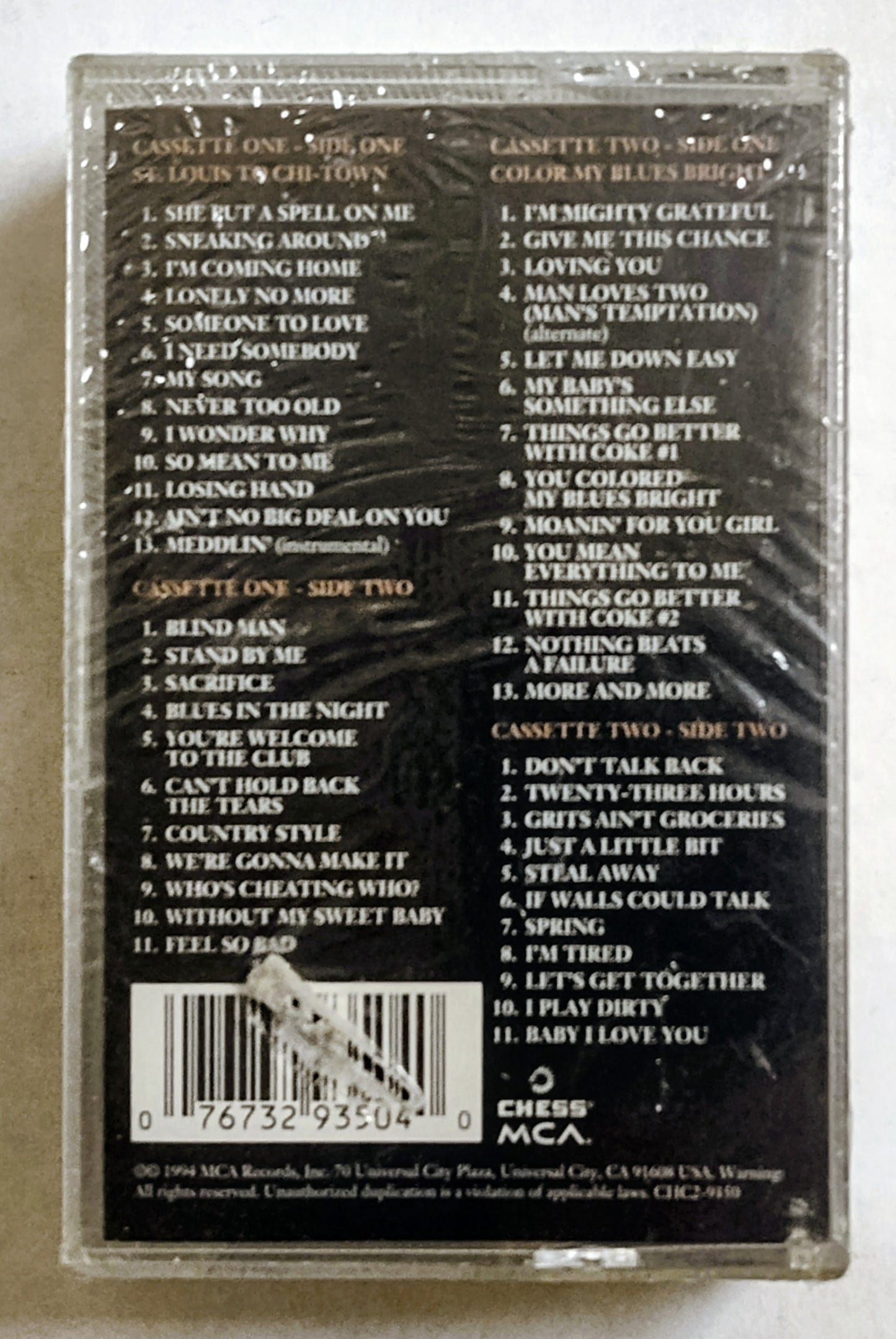 Little Milton - “Welcome To The Club: The Essential Chess Recordings” - CASSETTE TAPE (2x) NM/M (Sealed; small holes in cellophane: cut on back of case)