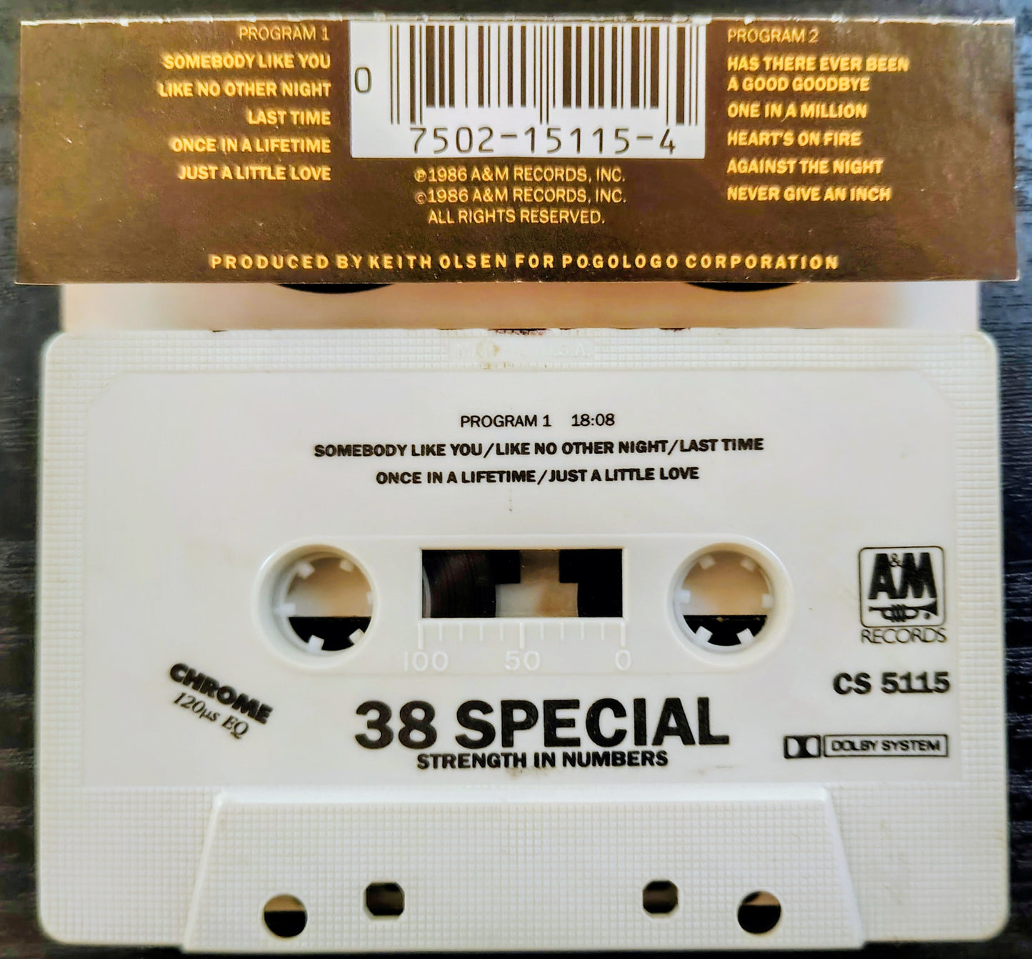 38 Special - “Strength In Numbers" - CASSETTE TAPE VG/G+