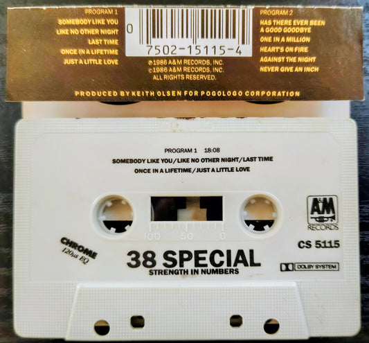 38 Special - “Strength In Numbers" - CASSETTE TAPE VG/G+
